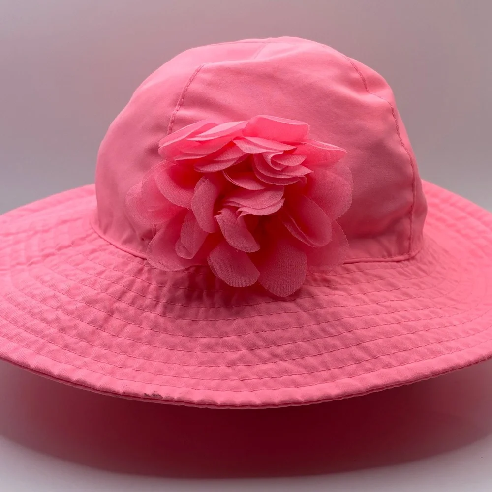 Carter’s Infant Pink Sun Hat with Flower Accent
